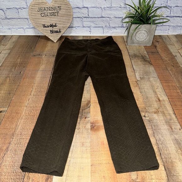 Lafayette 148 Snakeskin Slim Leg Jacquard Jeans - Picture 10 of 13